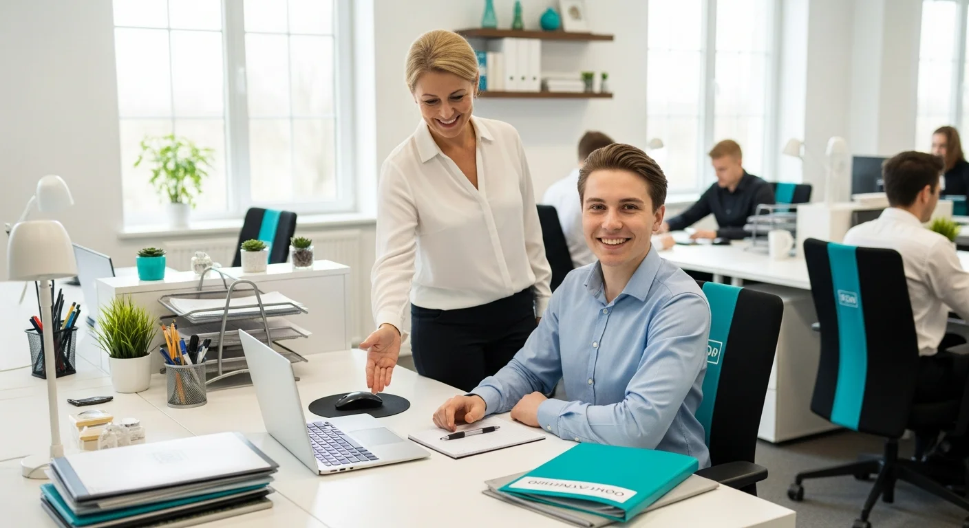 New professional starting their first day at a medical billing office